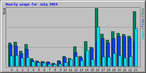 Hourly usage for July 2024